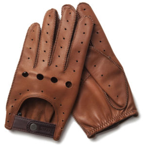 cafe leather driving gloves triton brown