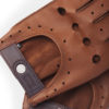 cafe leather driving gloves brown detail