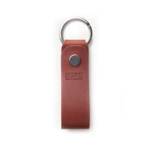 cafe leather key chain roasted
