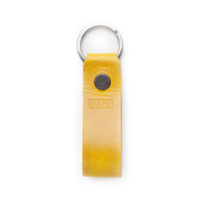 cafe leather key chain yellow